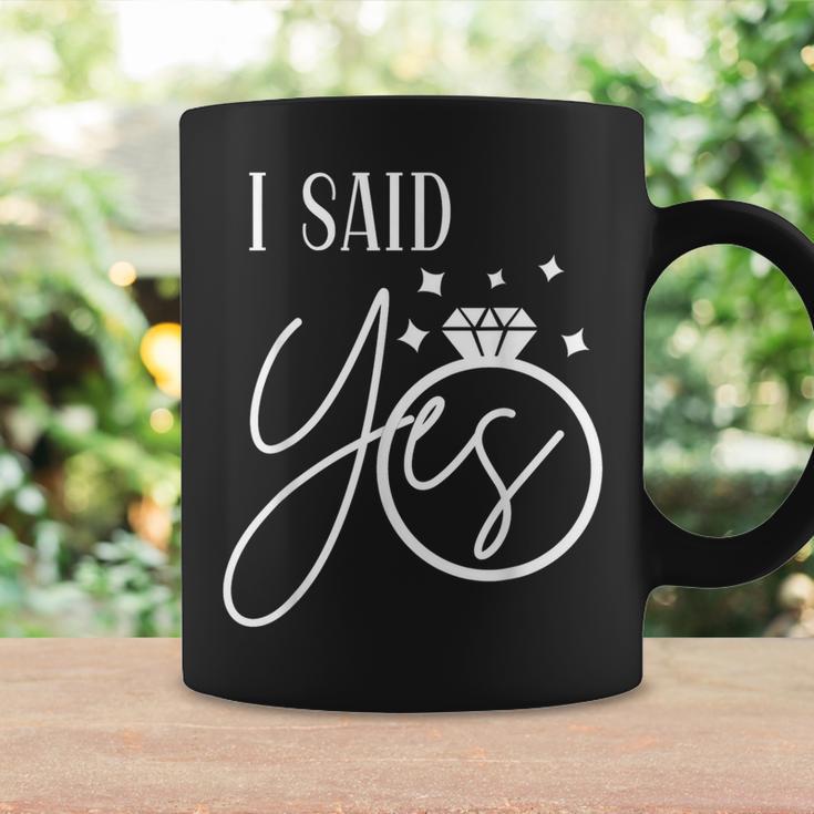 I Said Yes Engagement Ring Wedding Party Bachelorette Coffee Mug Gifts ideas