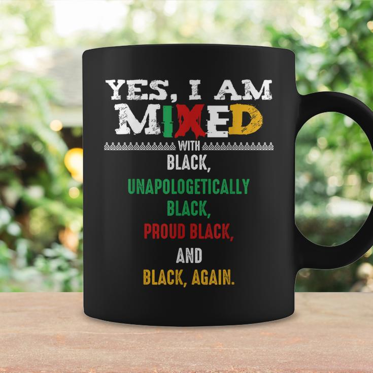 Yes I Am Mixed Black Lives Matter Blm Melanin Dashiki Peace Coffee Mug Gifts ideas