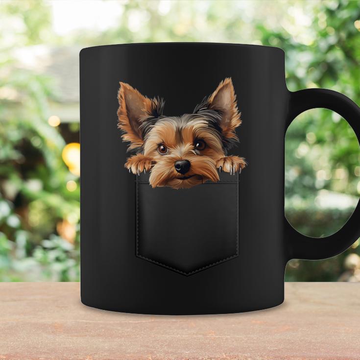 Yorkshire Terrier Dog In Pocket For Yorkie Mom Dog Owners Coffee Mug Seseable CA