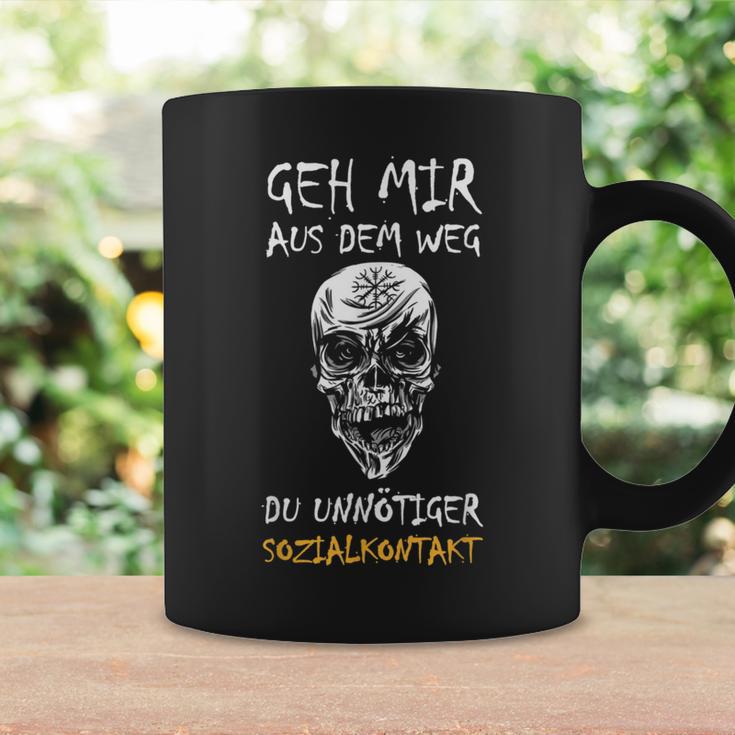 Zombie Skull Tassen - Vermeide unnötigen Sozialkontakt, Lustiges Motiv Geschenkideen