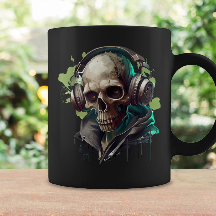 Zombie Totenkopf Dj Mit Kopfhörer Für Musiker Und Musik Fans Tassen Geschenkideen