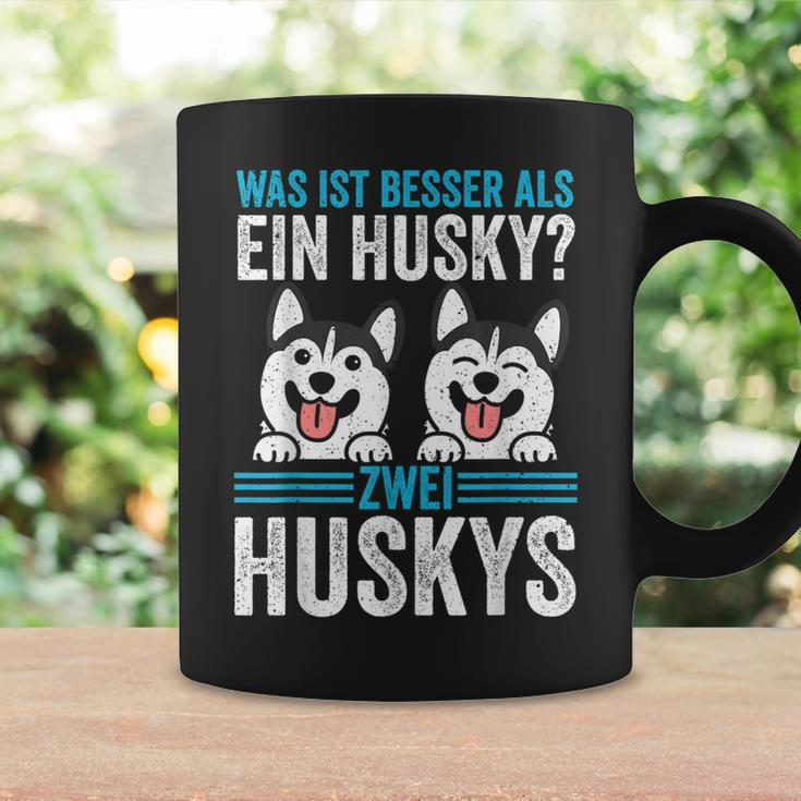 Zwei Husky Dog Husky Tassen Geschenkideen