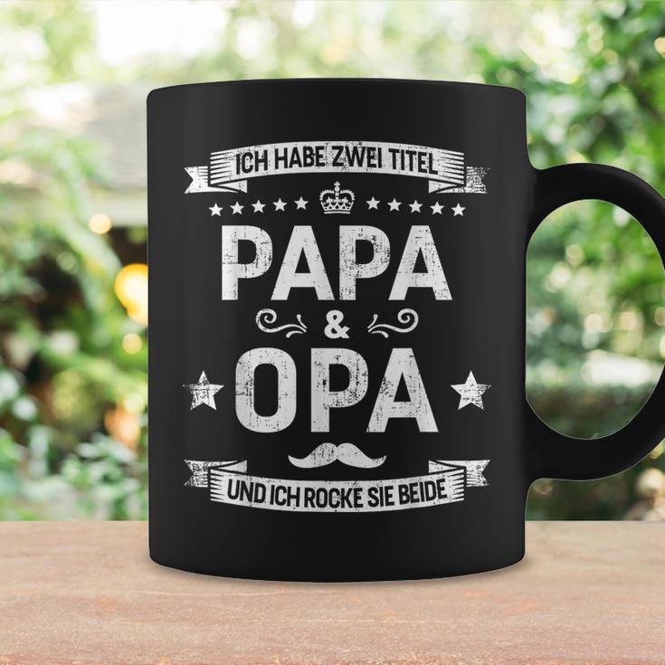 Zwei Titel Papa Und Opa Rocke Beideatertag Geburtstag Tassen Geschenkideen