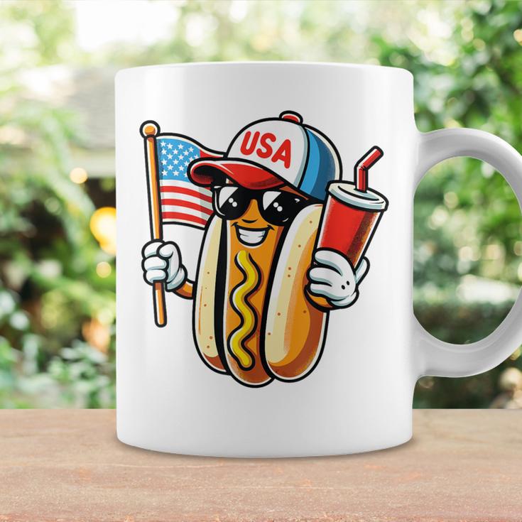 4Th Of July Hotdog Sunglasses American Flag Usa Patriotic Coffee Mug Gifts ideas