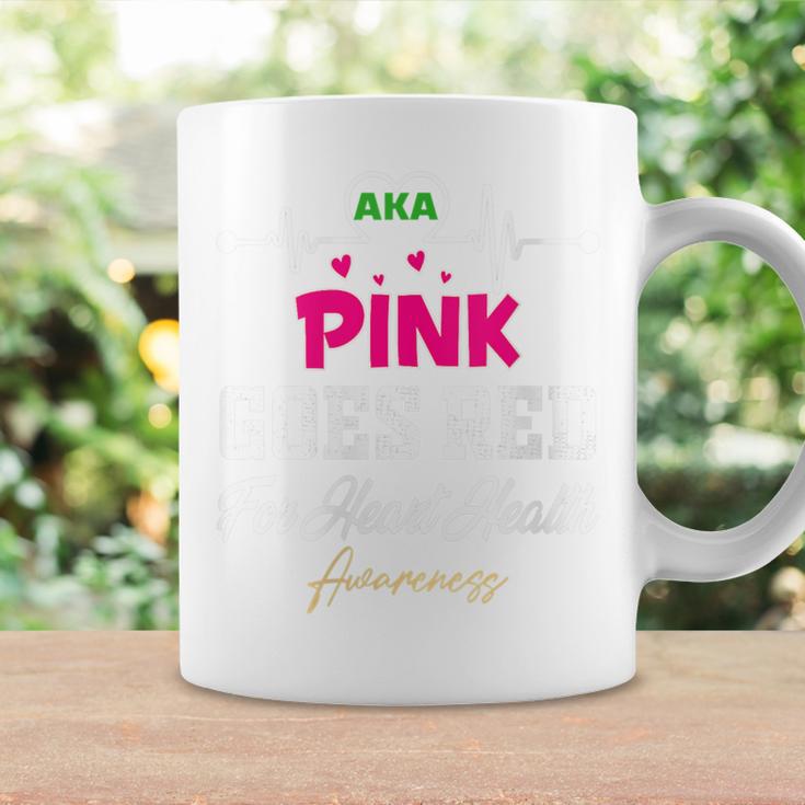 Aka Pink Goes Red For Heart Health Awareness Month 2022 Coffee Mug Gifts ideas