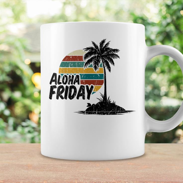 Aloha Friday Hawaiian Retro Sunset Summer Vintage Coffee Mug Gifts ideas