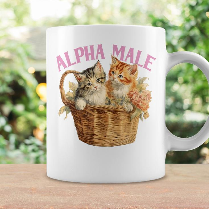 Alpha Cat Male Ironic Kitten Weird Y2k Humor Kittens Coffee Mug Gifts ideas