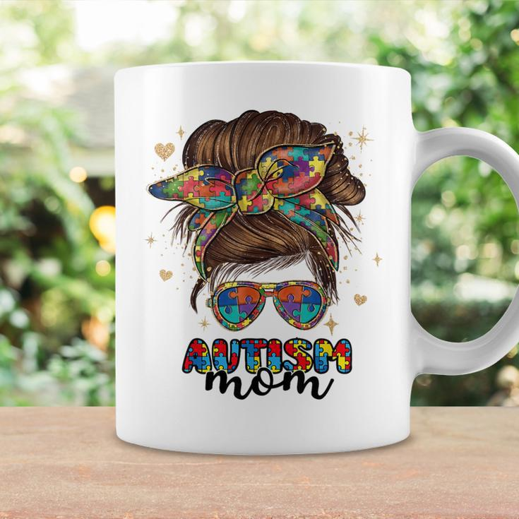 Autism Mom Life Messy Bun Bandana Autism Mom Coffee Mug Gifts ideas