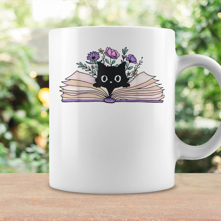 Book Black Cat Mom Reading Lovers Flower Women Coffee Mug Gifts ideas