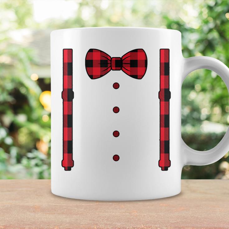 Buffalo Plaid Hearts Bow Tie & Suspenders Valentine's Day Coffee Mug Gifts ideas