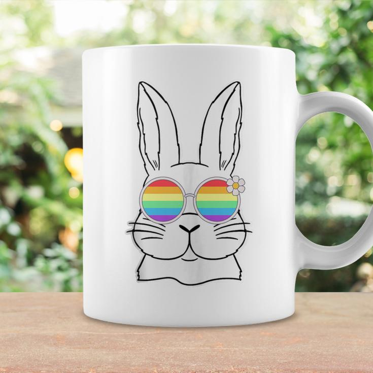 Bunny Gay Pride Lgbtq Bunny Rainbow Sunglasses Happy Easter Coffee Mug Gifts ideas