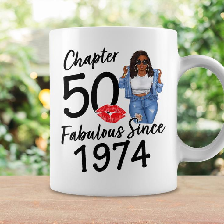 Chapter 50 Fabulous Since 1974 50Th Birthday Black Girl Coffee Mug Gifts ideas