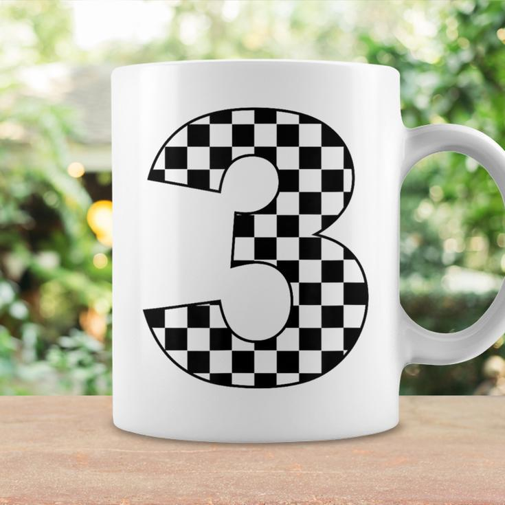 Checkered Birthday 3 Three Race Car 3Rd Birthday Racing Car Coffee Mug Gifts ideas