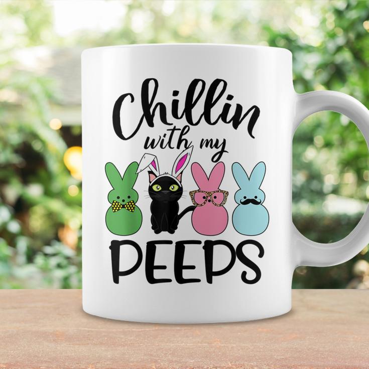 Chillin' With My Peeps Bunny Cat Easter Coffee Mug Gifts ideas