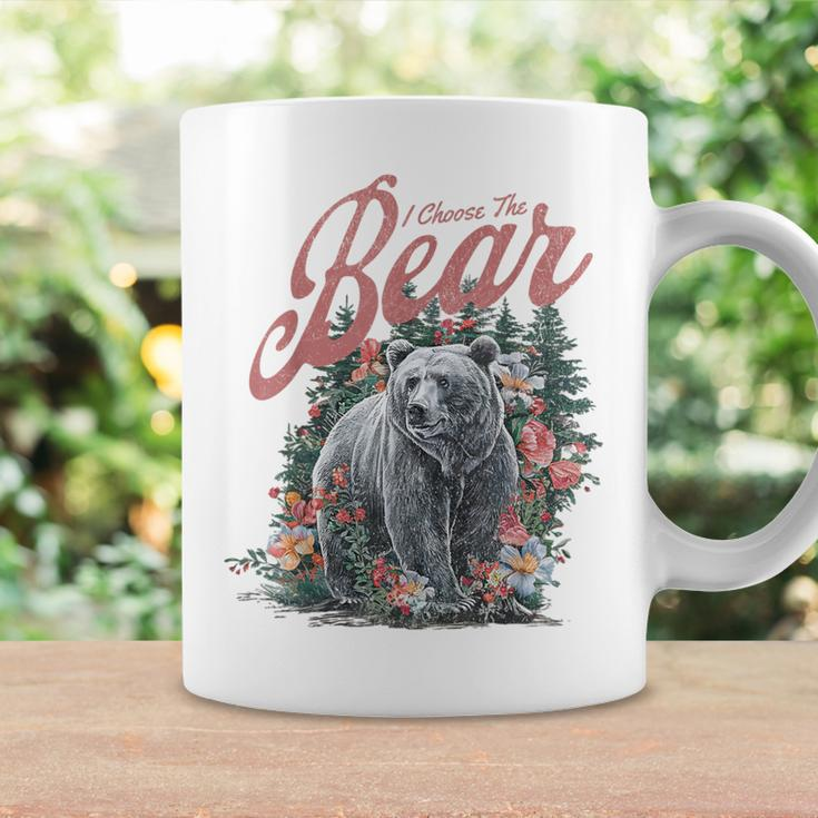 I Choose The Bear Motivational Team Bear Woods Girls Floral Coffee Mug Gifts ideas