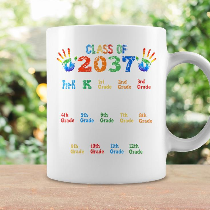 Class Of 2037 Grow With Me Color Handprint Pre-K 12Th Grade Coffee Mug Gifts ideas