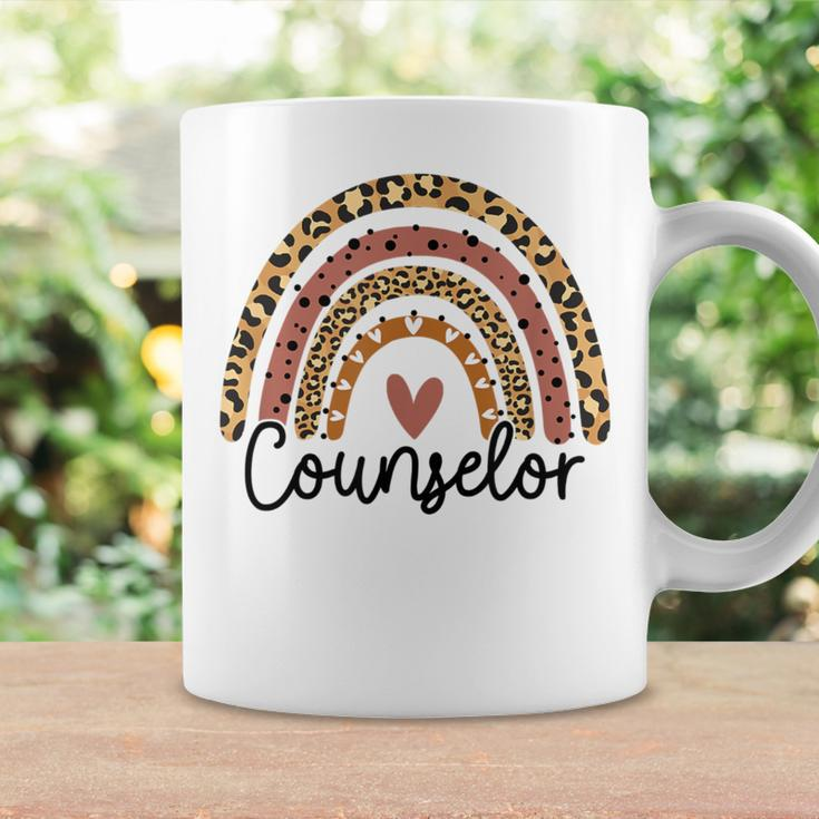 Counselor Rainbow Leopard School Counselor Coffee Mug Gifts ideas