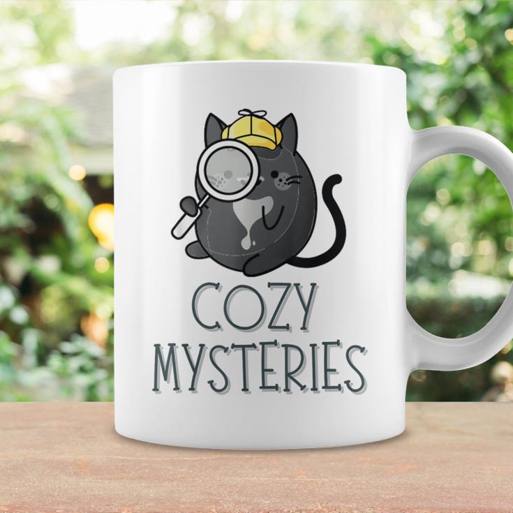 Cozy Mysteries Cute Cat Cozy Murder Mystery Cat Detective Coffee Mug Gifts ideas