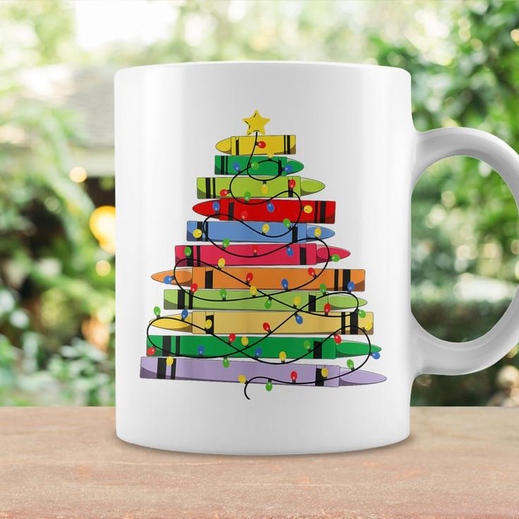 Crayon Christmas Tree Teacher Student Xmas Teacher Pajamas Coffee Mug Gifts ideas