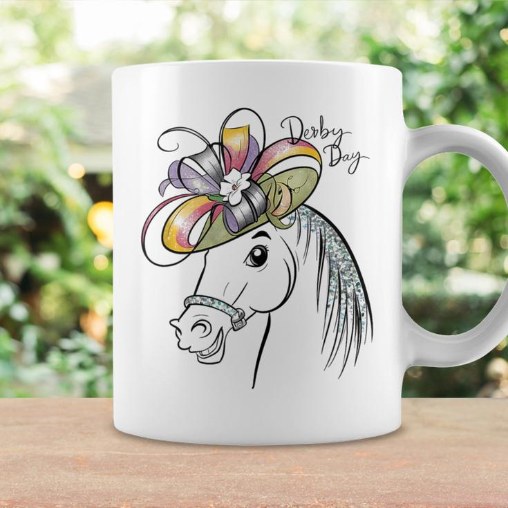 Cute Horse 150Th Derby Day 2024 Horse Racing Fascinator Hat Coffee Mug Gifts ideas