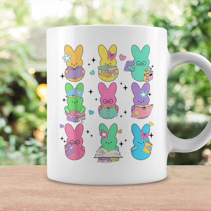 Cute Teacher Bunny Rabbit Reading Easter Bunnies Book Lovers Coffee Mug Gifts ideas
