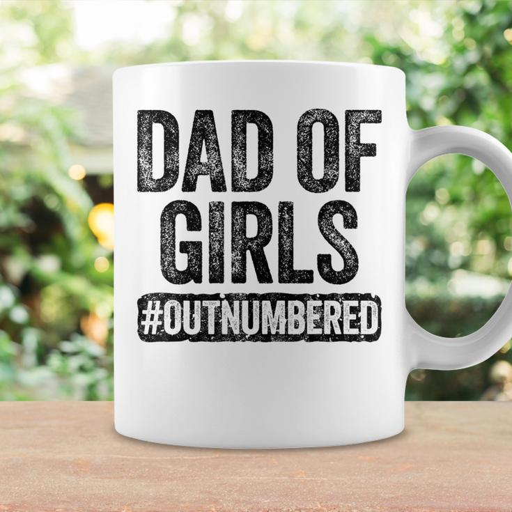 Dad Of Girls Outnumbered Father's Day Coffee Mug Gifts ideas