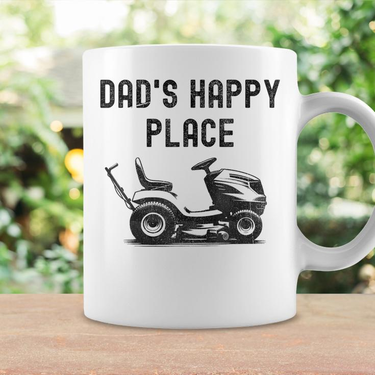 Dad's Happy Place Lawnmower Father's Day Dad Jokes Coffee Mug Gifts ideas
