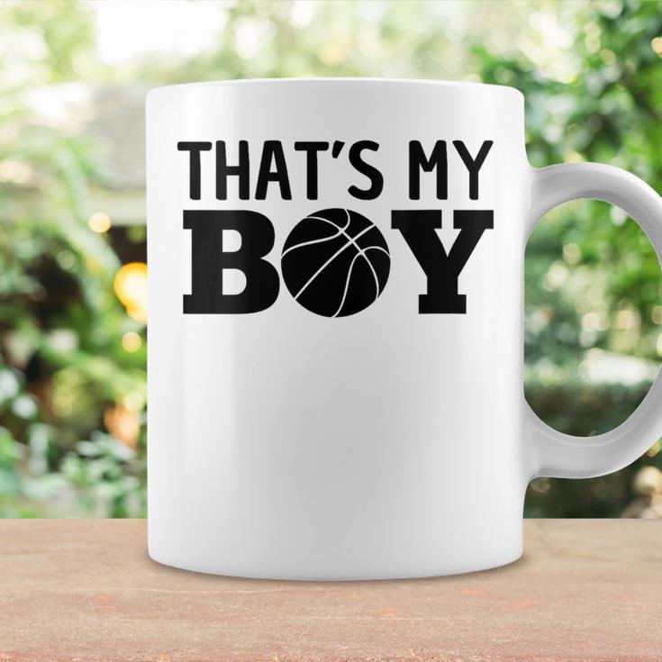 Damen Das Ist Mein Sohn Basketball Stolzer Ballsport Mama Papa Mit-Ausschnitt Tassen Geschenkideen