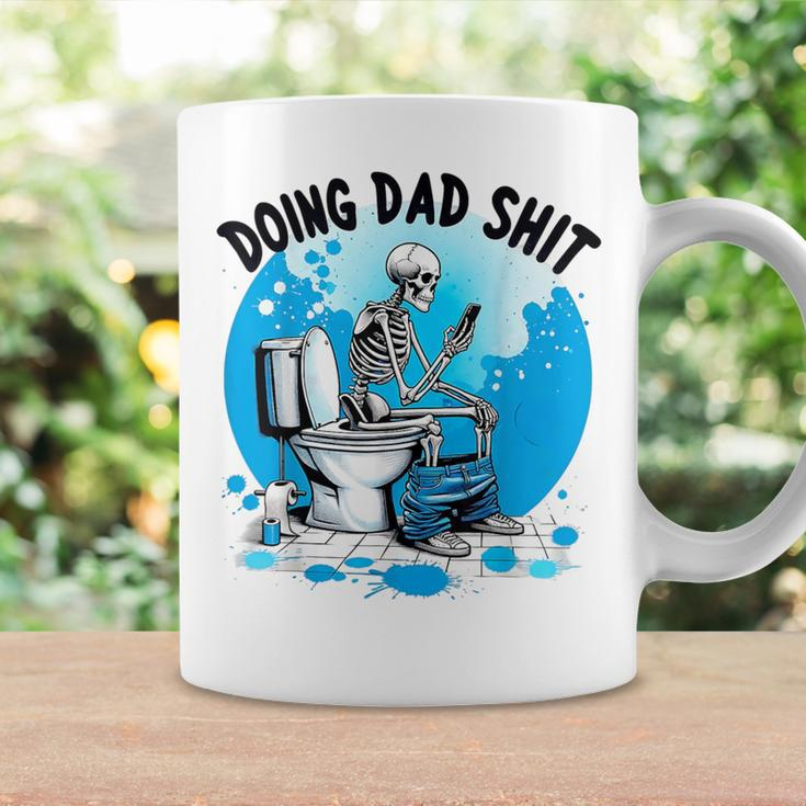 Doing Dad Shit Skeleton Toilet Humor Phone Father's Day Coffee Mug Gifts ideas