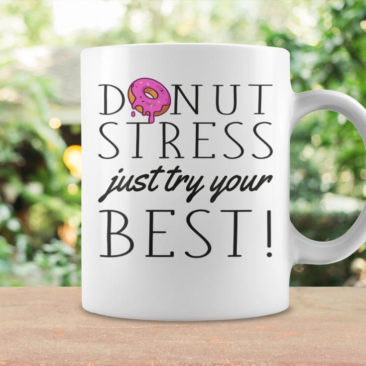 Donut Stress Just Try Your Best Testing Day Teacher Coffee Mug Gifts ideas