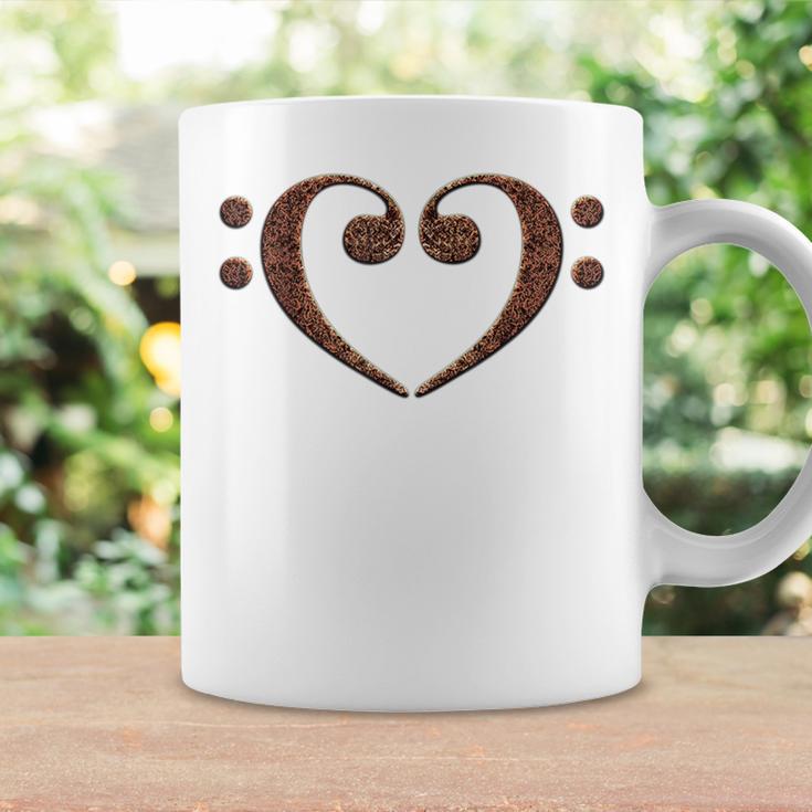 Double Bass Clef Heart Musical Notes Music Lover Bassist Coffee Mug Gifts ideas