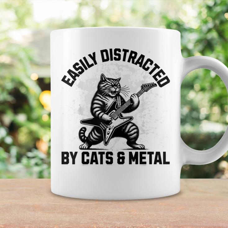 Easily Distracted By Cats And Metal Heavy Metalhead Coffee Mug Gifts ideas