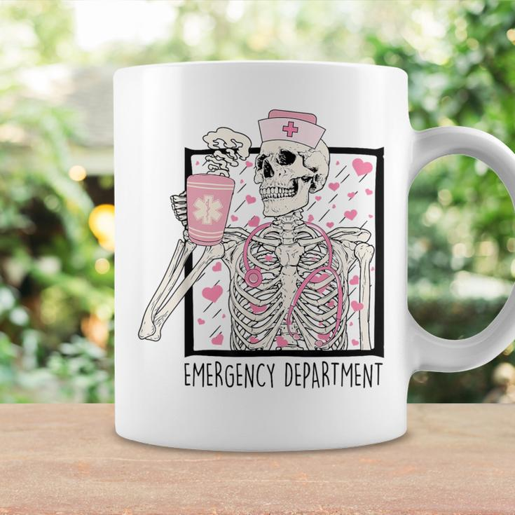 Emergency Department Valentines Day Skeleton Drinking Coffee Coffee Mug Gifts ideas