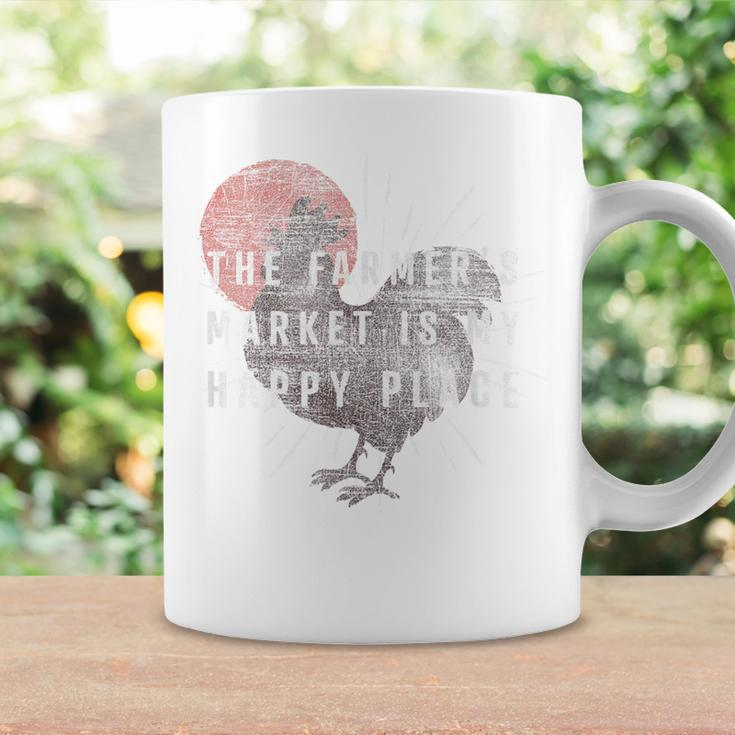 Farmer's Market Is My Happy Place Sun Rooster Coffee Mug Gifts ideas