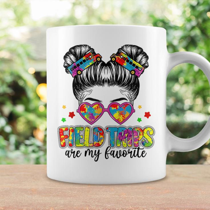 Field Trips Are My Favorite Field Day School Messy Bun Girl Coffee Mug Gifts ideas