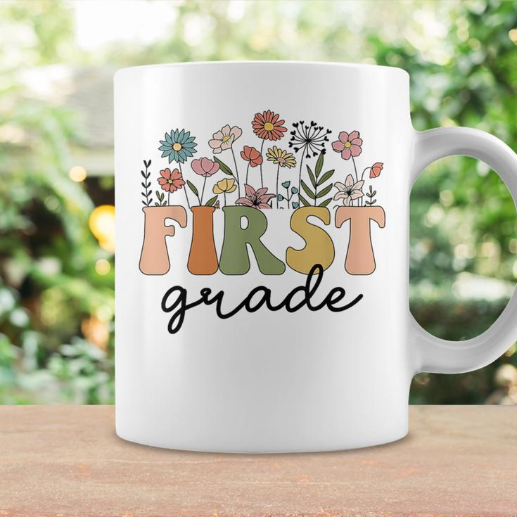 First Grade Teacher Wildflower Back To School Floral Outfits Coffee Mug Gifts ideas