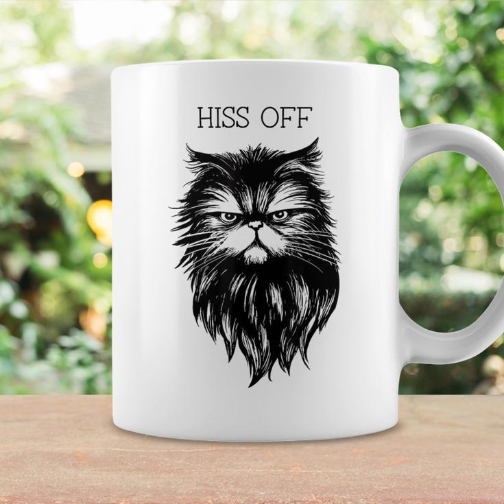 Fiss Off Lustiges Süßes Katzen-Wortspiel Punny Meow Cat Lover Papa Mama Tassen Geschenkideen