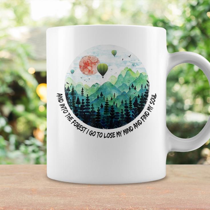 Into The Forest I Go To Lose My Mind Hot Air Balloon Aviator Coffee Mug Gifts ideas