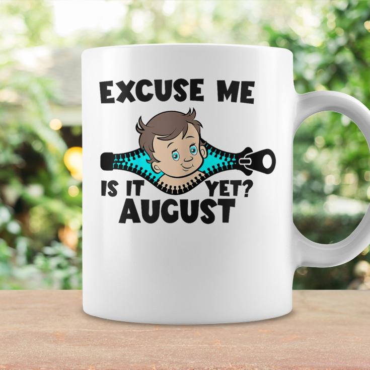 Is It August Yet Baby Boy Pregnancy Announcement Mom Coffee Mug Gifts ideas