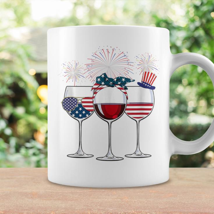 Red White And Blue Wine Glass 4Th Of July Coffee Mug Gifts ideas