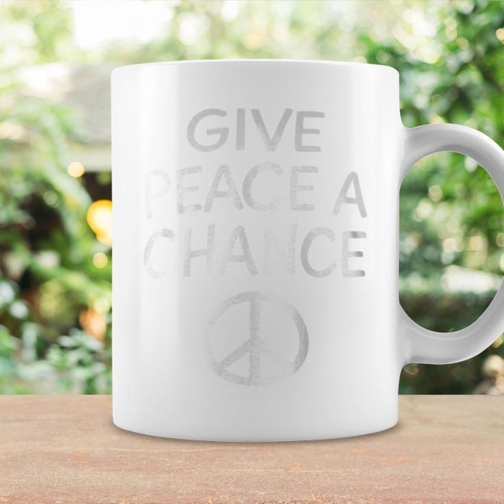 Give Peace A Chance Slogan Coffee Mug Gifts ideas