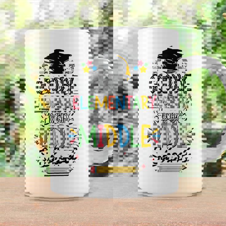 Goodbye Elementary Next Stop Middle School Groovy Graduation Coffee Mug Gifts ideas
