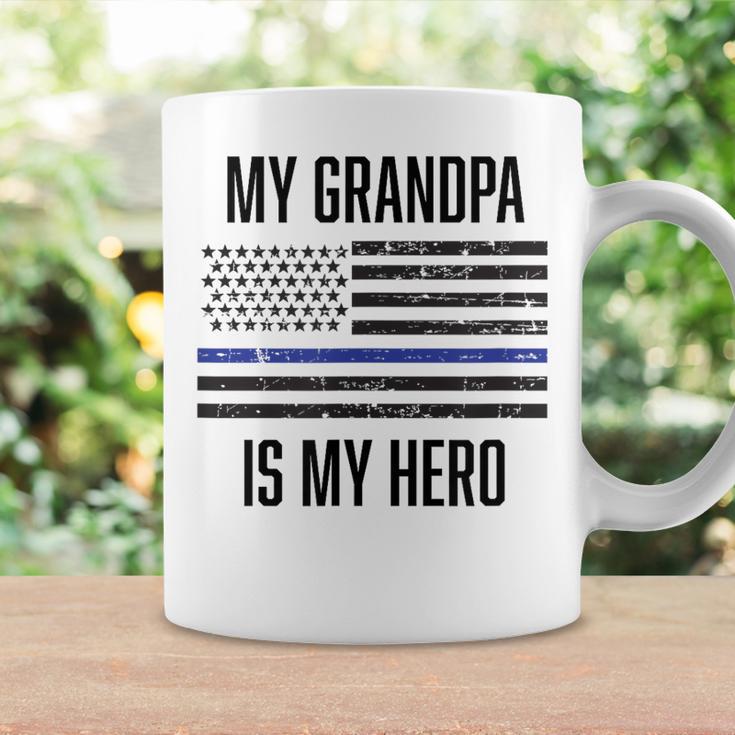 My Grandpa Is My Hero Thin Blue Line Cop Police Coffee Mug Gifts ideas