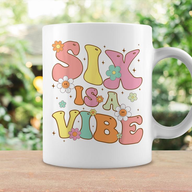 Groovy 6Th Birthday Six Is A Vibe 6 Year Old Girls Boys Kid Coffee Mug Gifts ideas