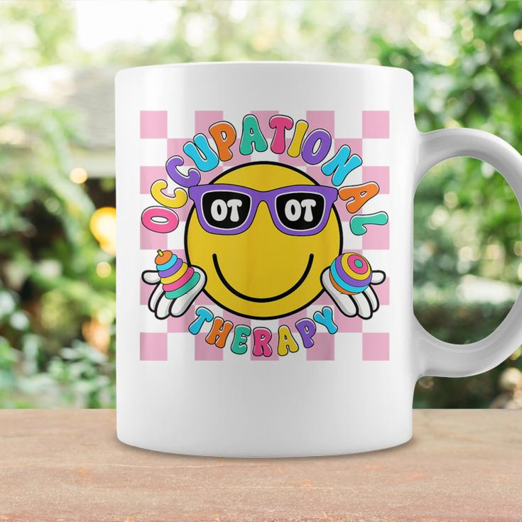 Groovy Occupational Therapy Ot Therapist Ot Month Happy Face Coffee Mug Gifts ideas