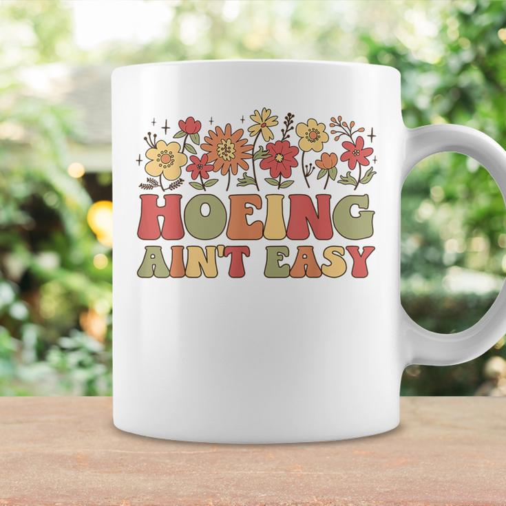 Groovy Retro Hoeing Ain't Easy Gardening Joke Gardener Coffee Mug Gifts ideas