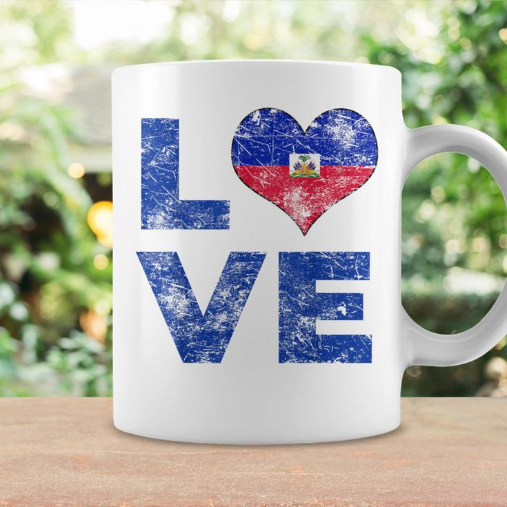 Haiti Vintage Love Heart Flag Haitian Flag Day Coffee Mug Gifts ideas