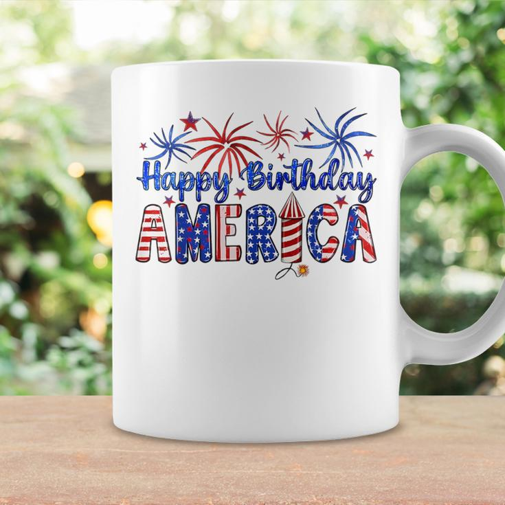 Happy Birthday America Firework Usa Flag 4Th Of July Freedom Coffee Mug Gifts ideas
