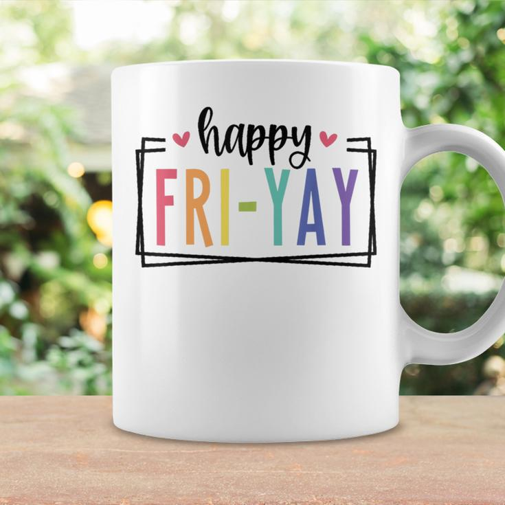 Happy Fri-Yay Friday Lovers Fun Teacher Tgif Coffee Mug Gifts ideas