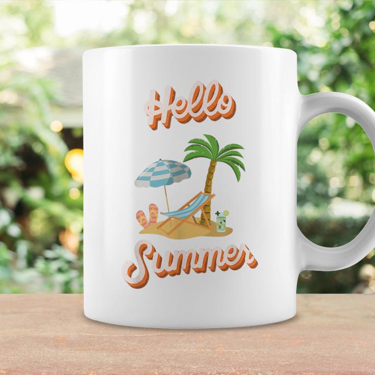 Hello Summer – Mit Sand Meer Sonnenschirm Und Palmenstimmung Tassen Geschenkideen